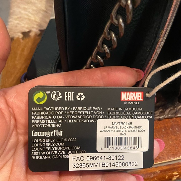 NWT! Marvel Loungefly Black Panther Green and Black Wakanda Forever Bag - Picture 4 of 6